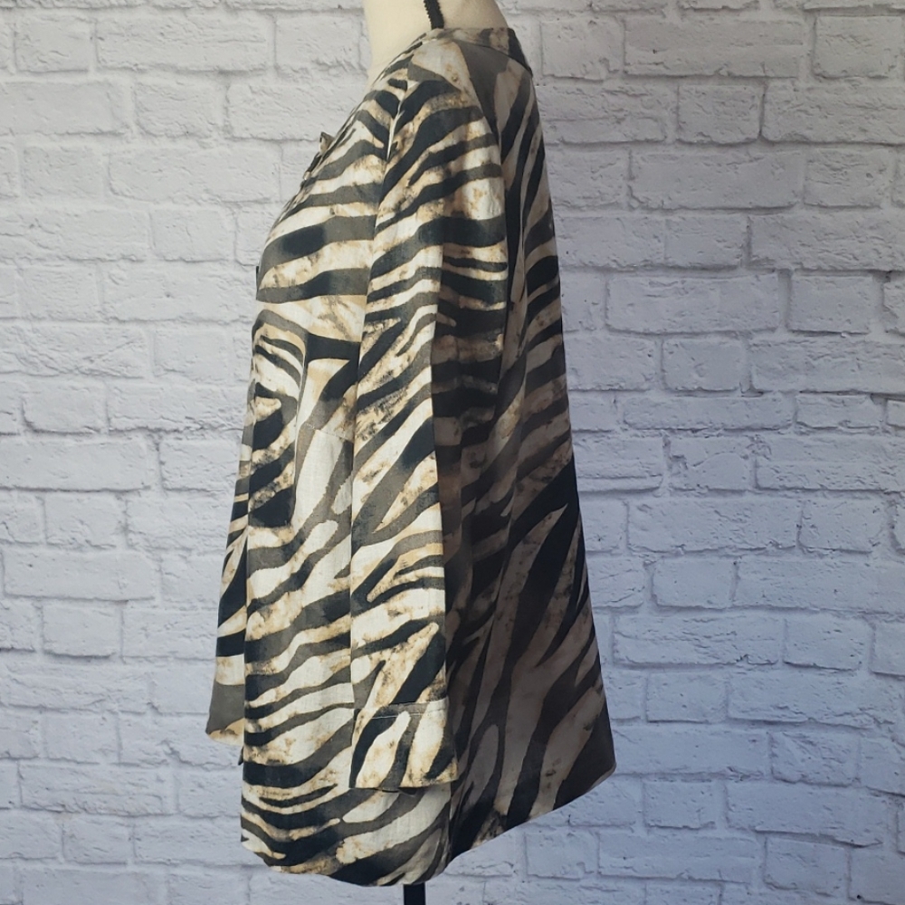 JM Collection Linen Jacket - Picture 2 of 7